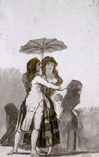 Francisco de goya y Lucientes Couple with Parasol on the Paseo Norge oil painting art